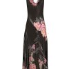 Women Annie's Archive Dresses | Black Floral Chiffon Dress