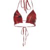 Women Kim Shui Tops | Rose Chiffon Bikini Top