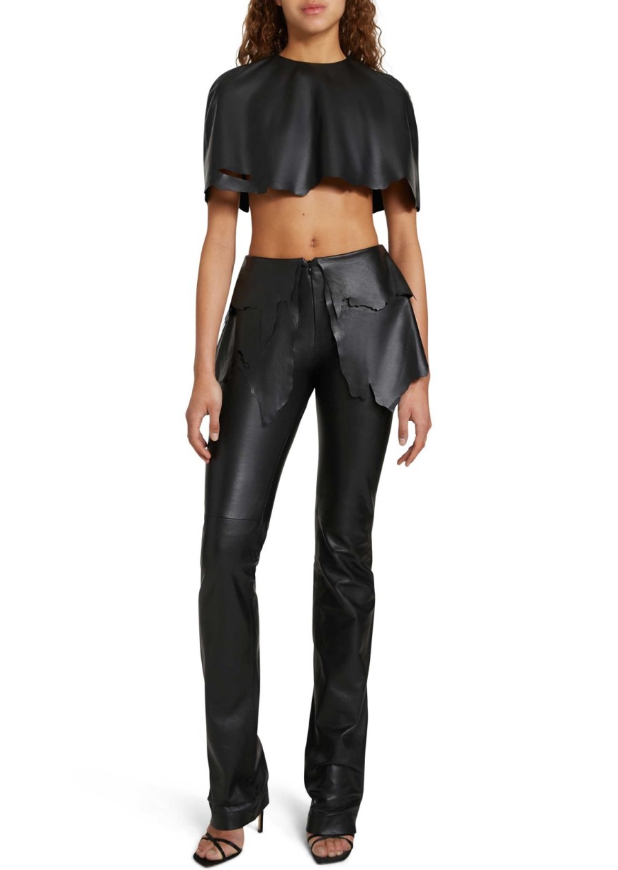 Women Coperni Tops | Cropped Leather Cape