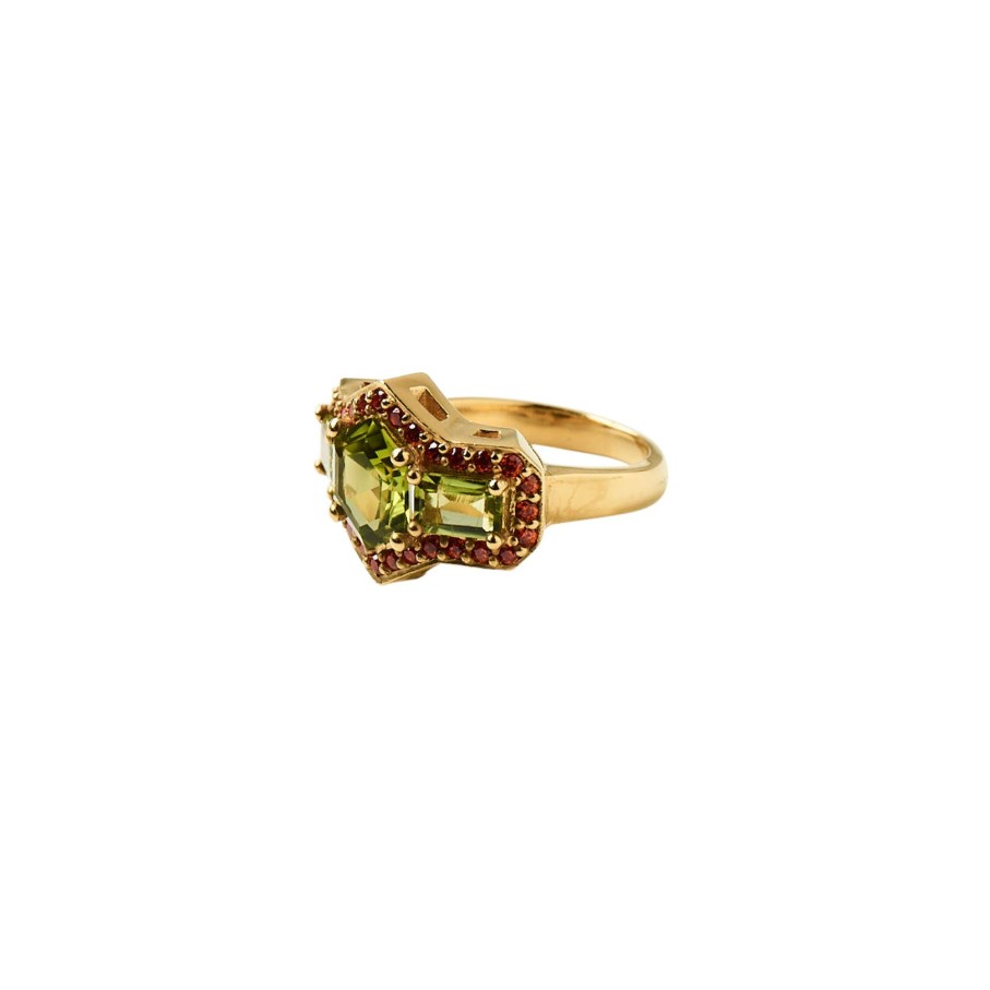 Women Hannah Warner Jewelry | Green Goddess Cocktail Ring