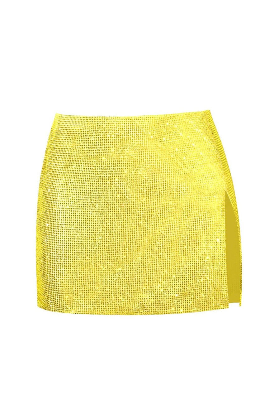 Women Giuseppe Di Morabito Dresses | Crystal Embellished Mini Skirt- Yellow