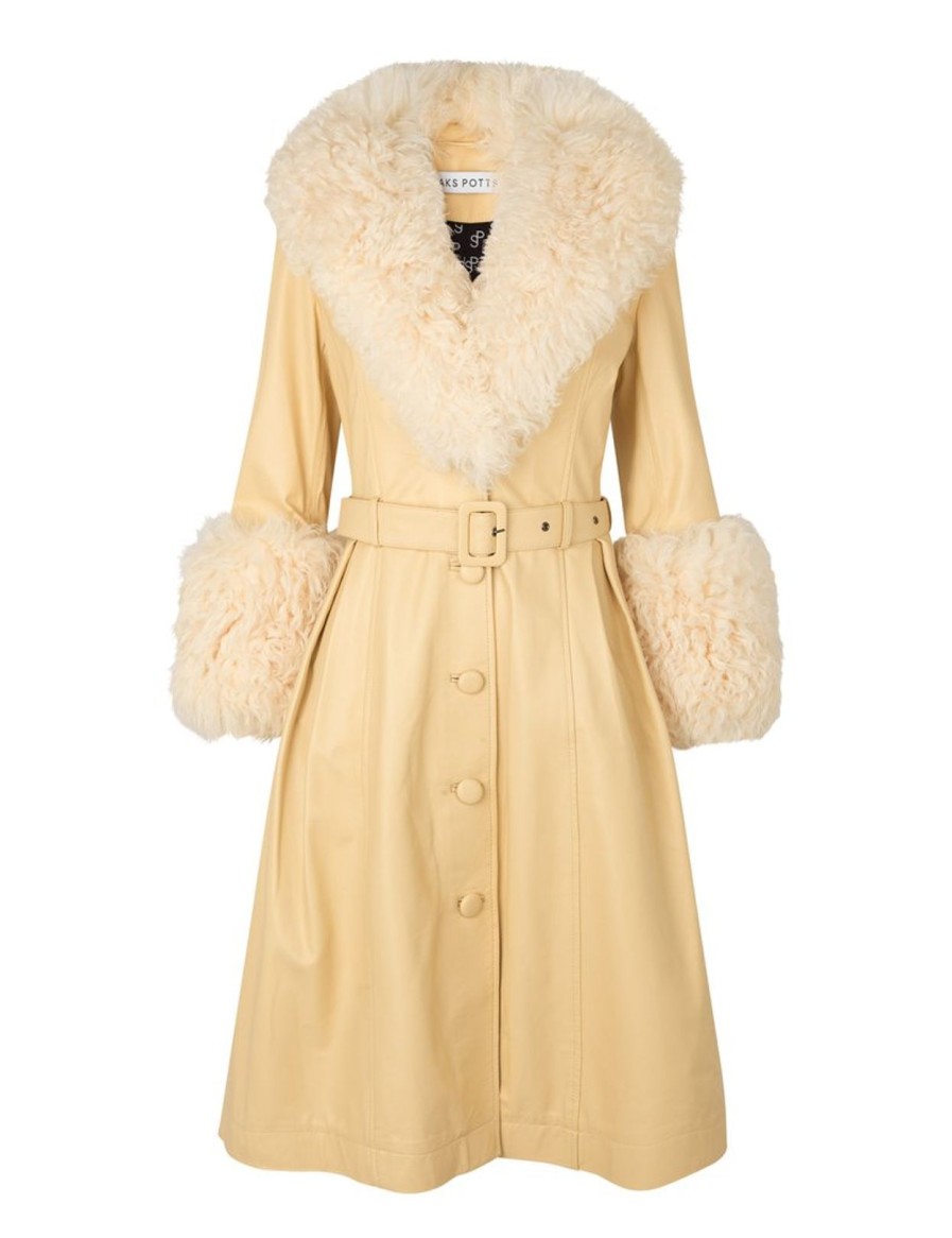 Women Saks Potts Coats | Shortbread Foxy Shearling Coat