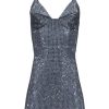 Women Area Dresses | Charcoal Crystal Embellished Mini Dress