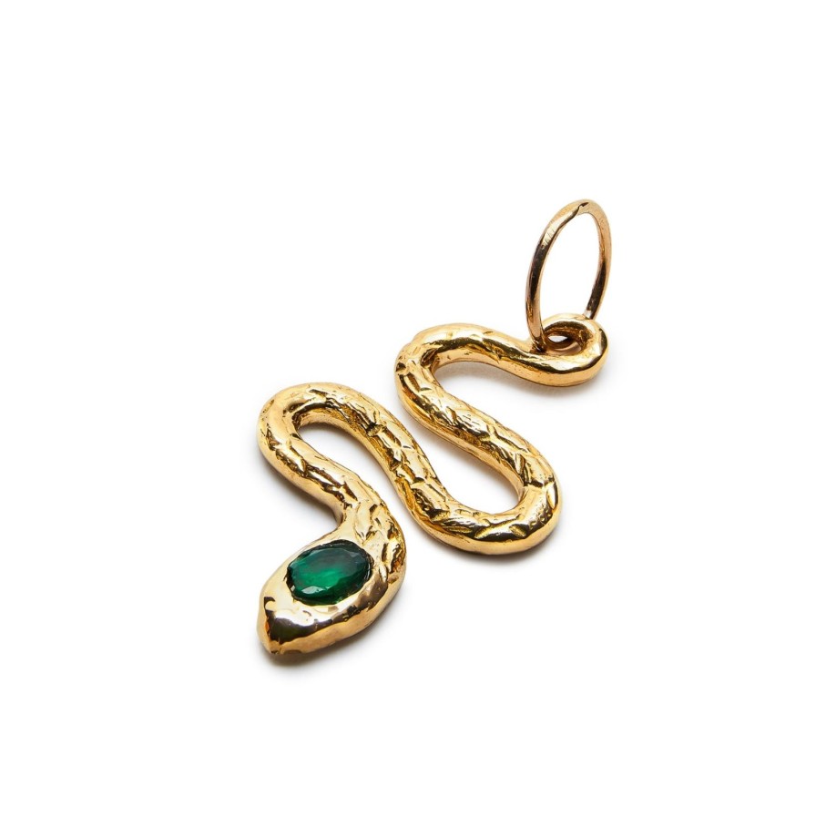 Women Genevieve Jewellery Jewelry | Emerald Slither Pendant