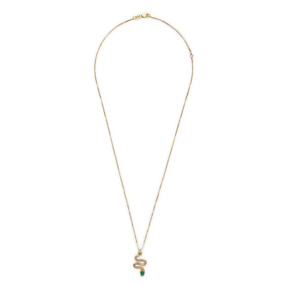 Women Genevieve Jewellery Jewelry | Emerald Slither Pendant