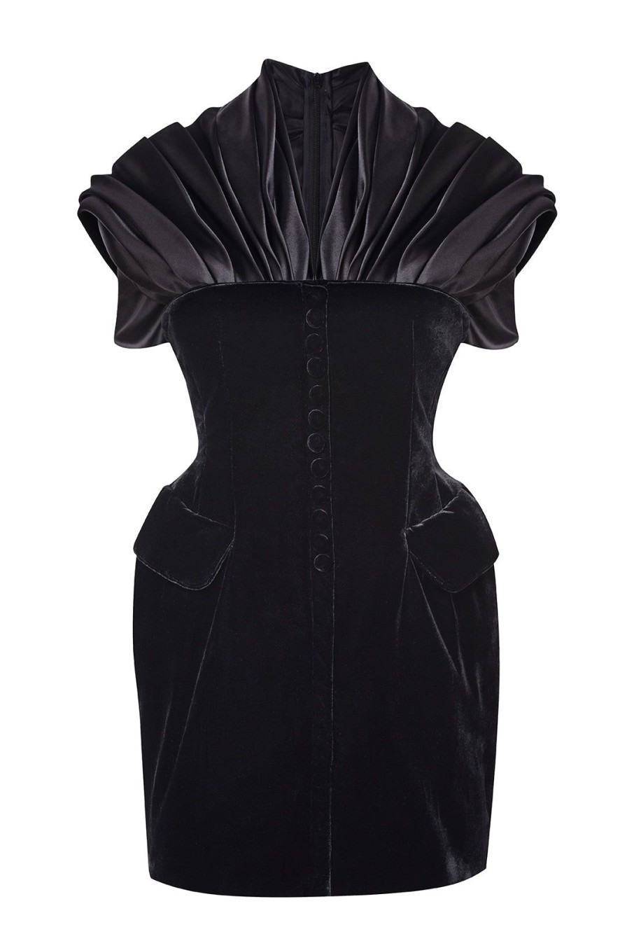 Women Richard Quinn Dresses | Velvet Shadow Mini Dress