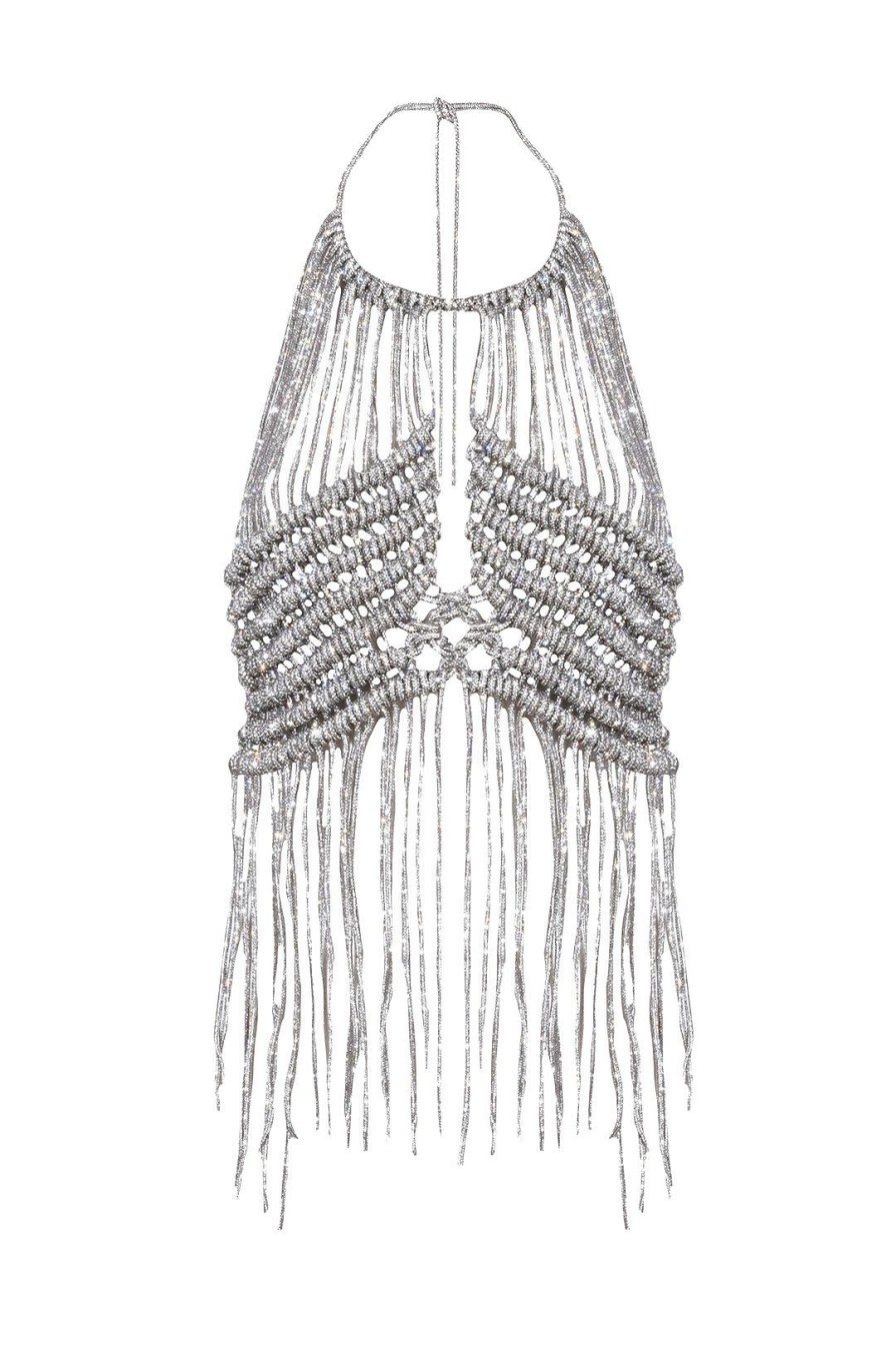 Women Giuseppe Di Morabito Tops | Halterneck Crochet-Chain Top