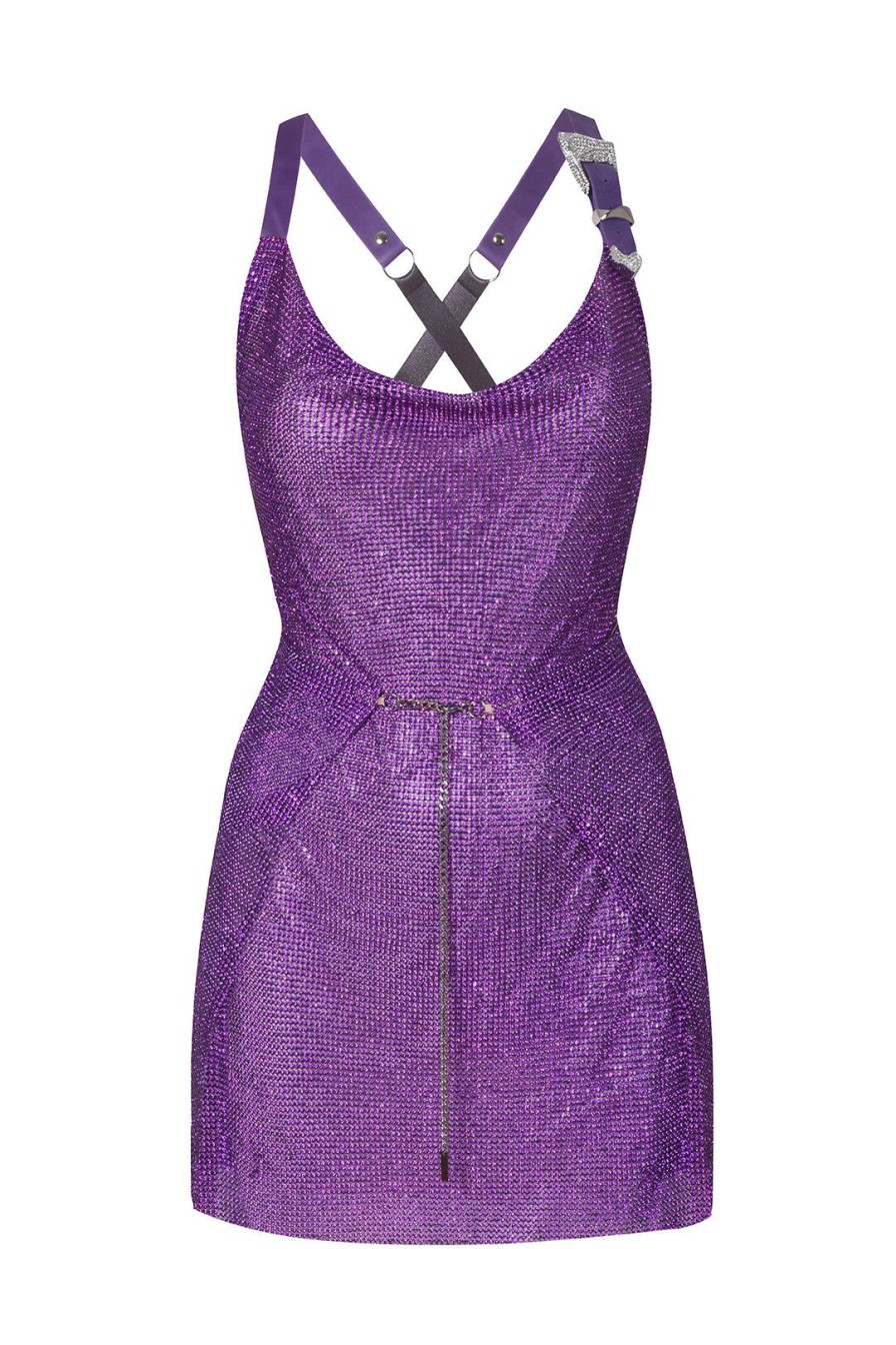 Women Poster Girl Dresses | Adrianne Dress-Amethyst