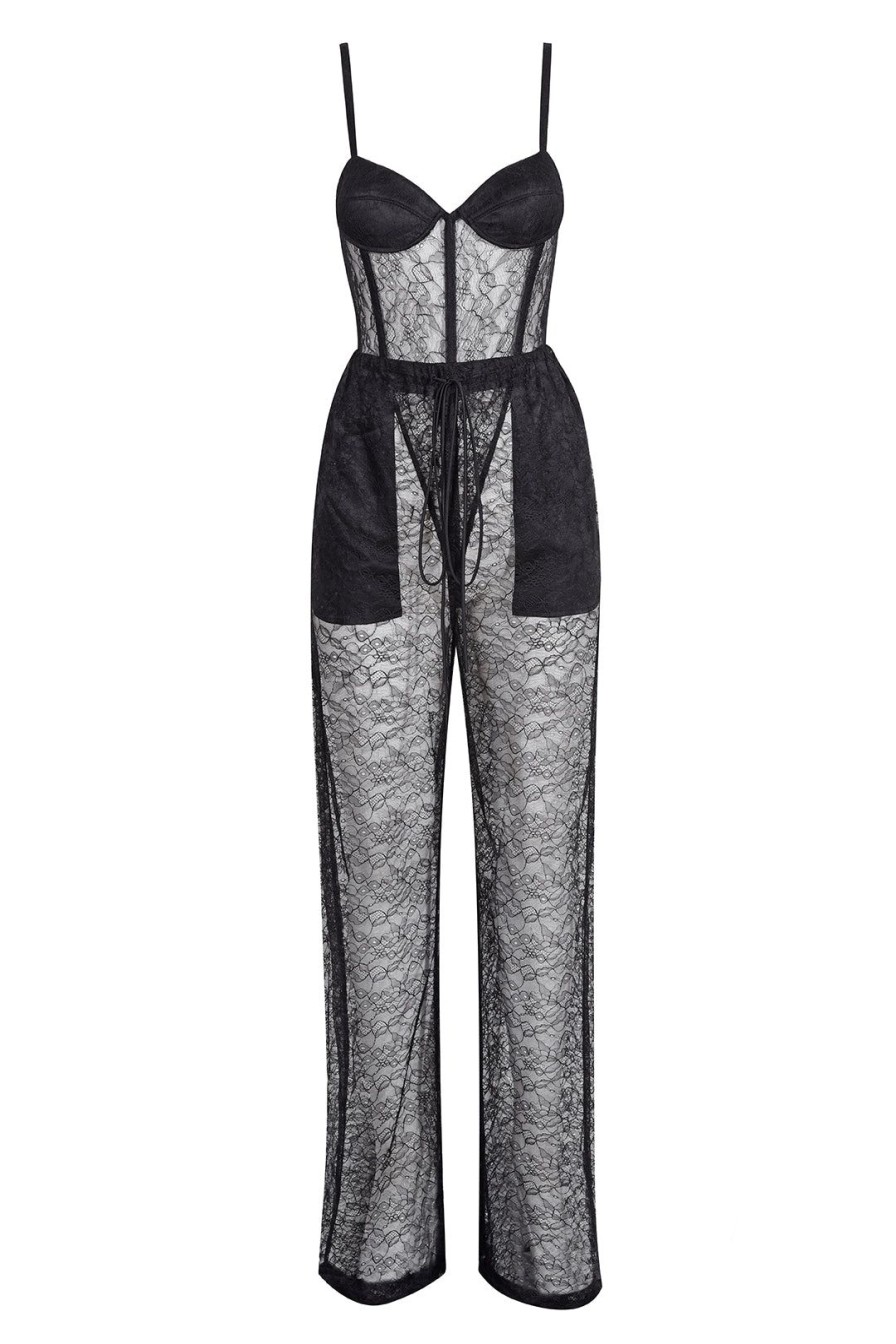 Women Laquan Smith Trousers | Lace Lounge Pants