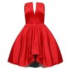 Women Richard Quinn Dresses | Corset Red Silk Mini Dress