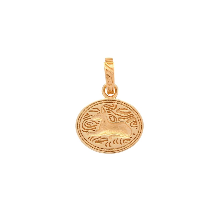 Women Annie's x Jade Jagger Jewelry | Podenco Dog Charm Necklace, Gold Vermeil