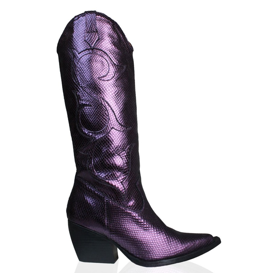 Women Annie's Ibiza x Terry de Havilland | The Purple Cowboy Boot