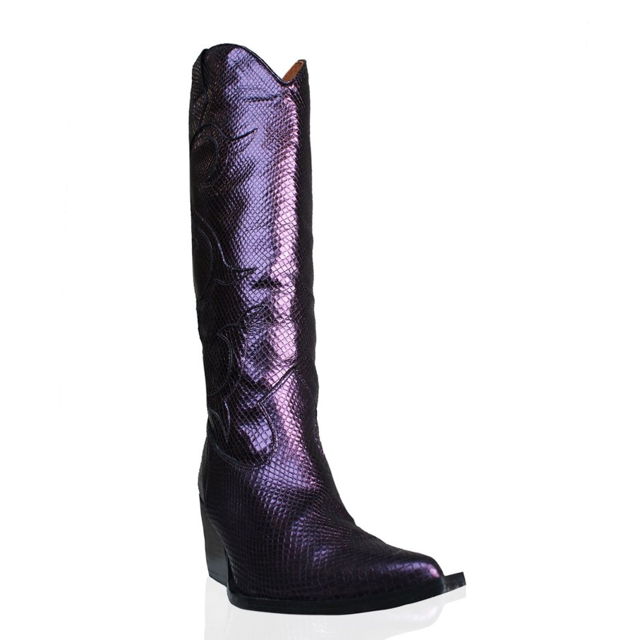 Women Annie's Ibiza x Terry de Havilland | The Purple Cowboy Boot