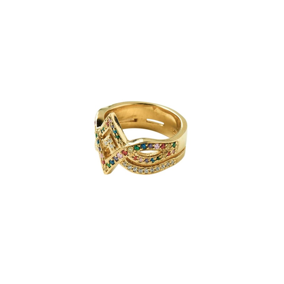 Women Hannah Warner Jewelry | Rainbow V Ring