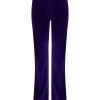 Women Mark Powell Trousers | Purple Velvet Trousers