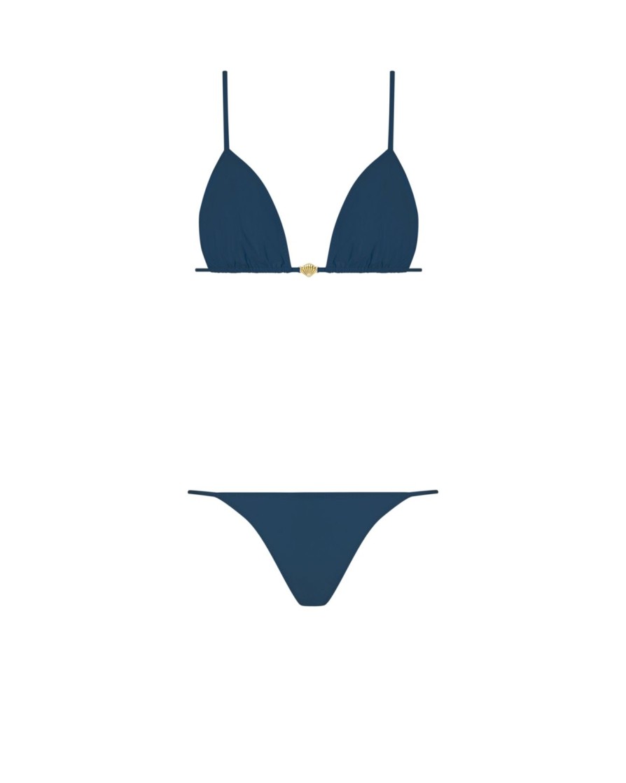 Women Nou Nou Swimwear | Petrol Bikini Set- No.15