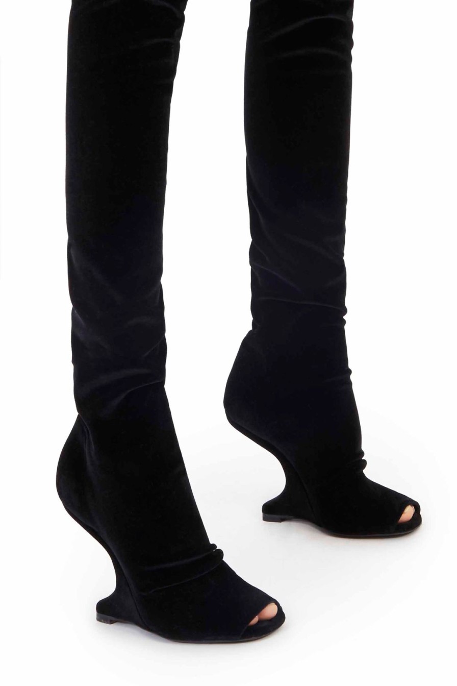 Women Rick Owen's Lilies | Strobe Cantilever High Boots