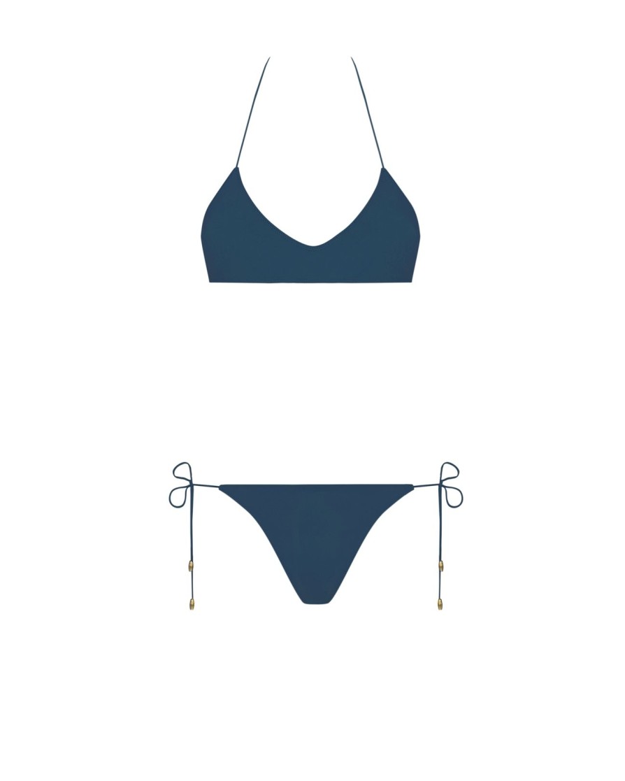 Women Nou Nou Swimwear | Petrol Bikini Set- No.26