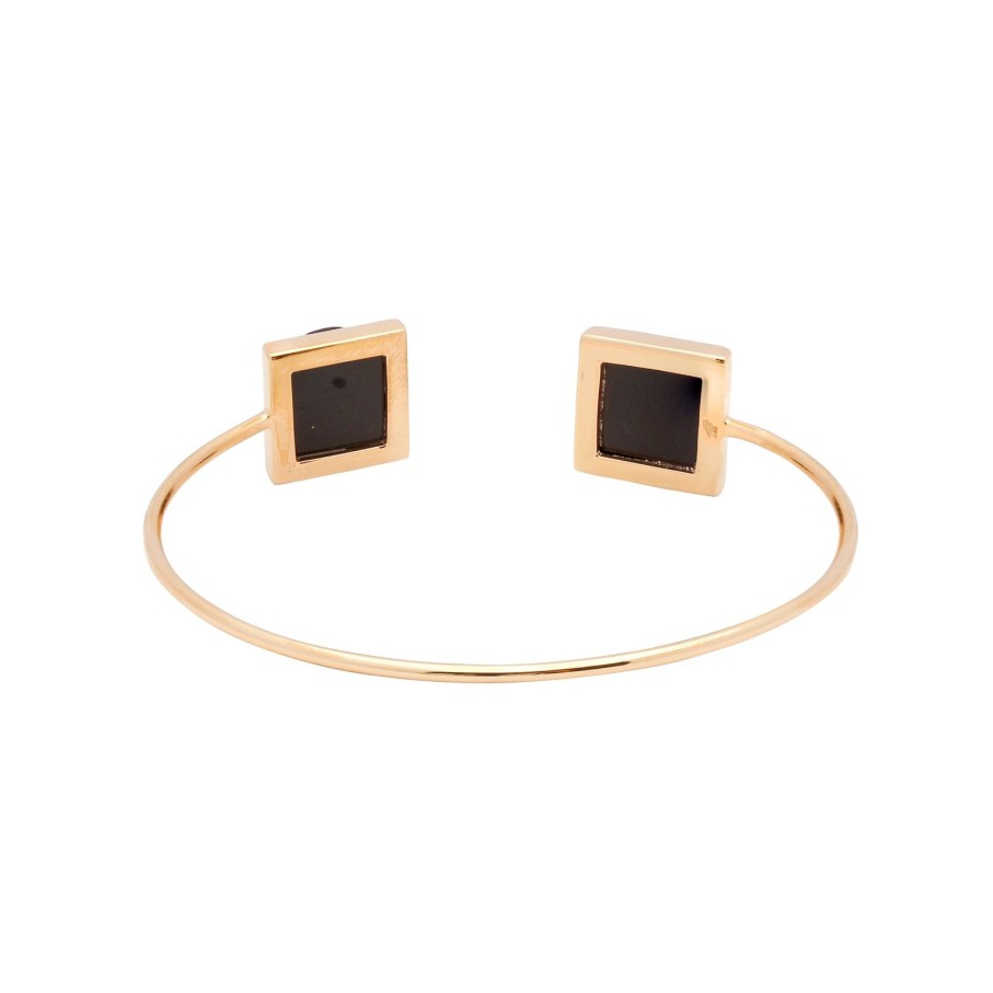 Women Annie's x Jade Jagger Jewelry | Tanit Carved Onyx Stone Bangle