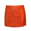 Women Giuseppe Di Morabito Shorts & Skirts | Crystal Embellished Mini Skirt- Orange