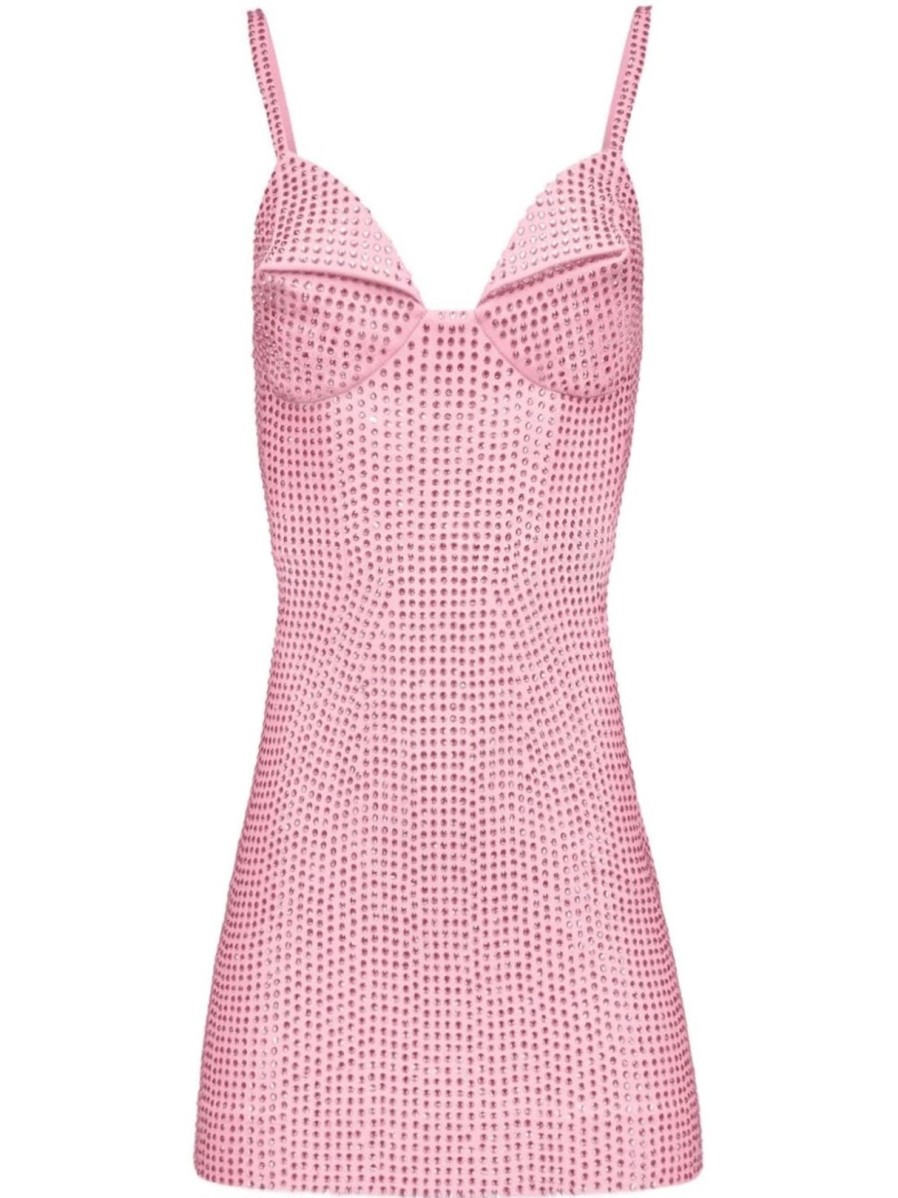 Women Area Dresses | Candy Rose Crystal Embellished Mini Dress