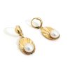 Women Liase Jewelry | Crown Shell Earrings With Pearls