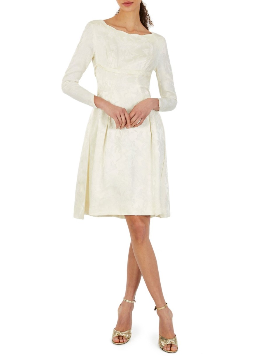 Women Annie's Archive Dresses | Silk White Brocade Dress