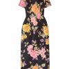 Women Richard Quinn Dresses | Floral High Neck Gown