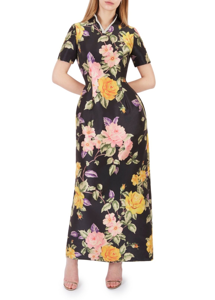 Women Richard Quinn Dresses | Floral High Neck Gown