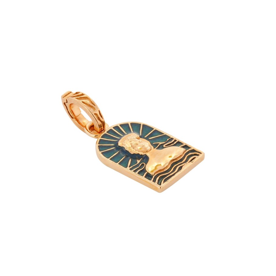 Women Annie's x Jade Jagger Jewelry | Tanit Teal Enamel Charm, Gold Vermeil