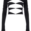 Women Monot Tops | Off Shoulder Cut-Out Glove Top