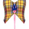 Women Amuse Bouche Tops | Tartan Yellow Corset Top