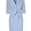 Women Annie's Archive Dresses | 1990'S Thierry Mugler Baby-Blue Wool Dress