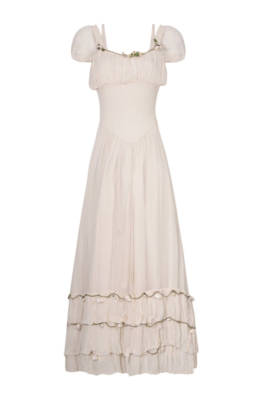 Women Annie's Archive Dresses | 1940'S Wedding Gown With Rosettes