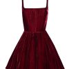 Women Silvia Astore Dresses | Velvet Annie Dress- Burgundy