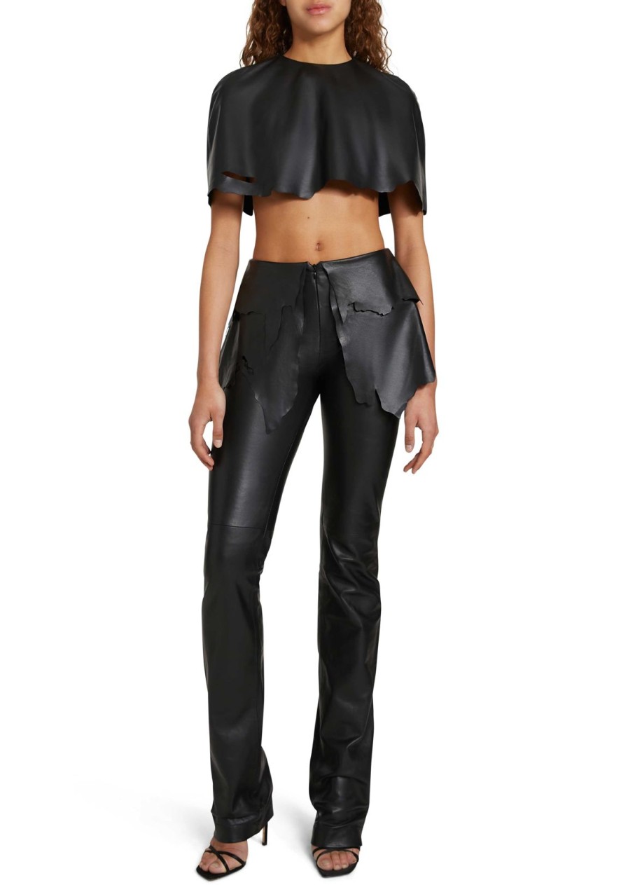 Women Coperni Trousers | Flap Leather Pants