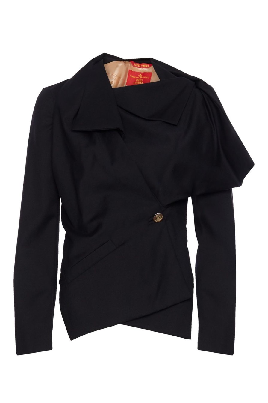 Women Annie's Archive Coats | 2000S Vivienne Westwood Red Label Black Wool Jacket