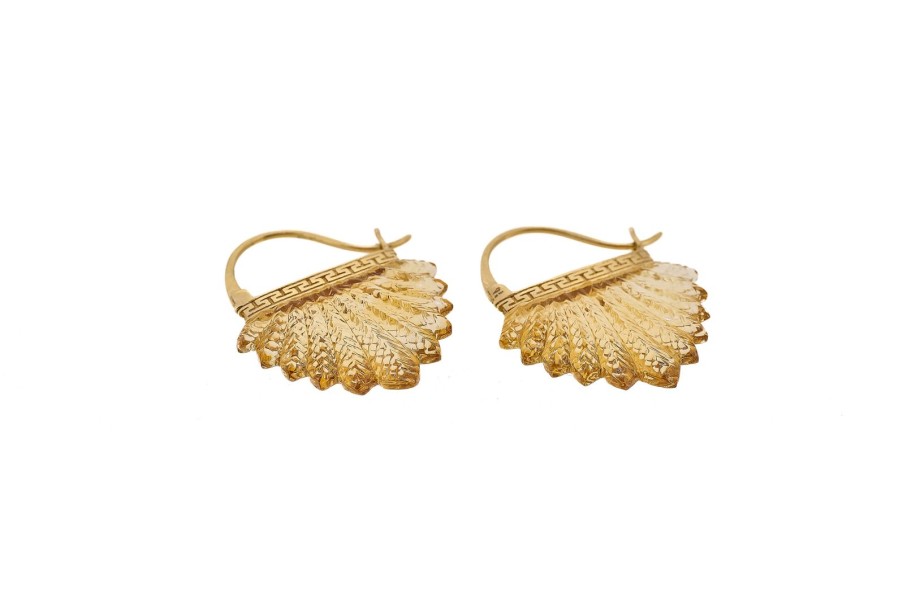 Women Jade Jagger Jewellery Jewelry | Citrine Feather Earrings