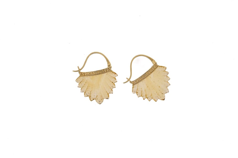 Women Jade Jagger Jewellery Jewelry | Citrine Feather Earrings