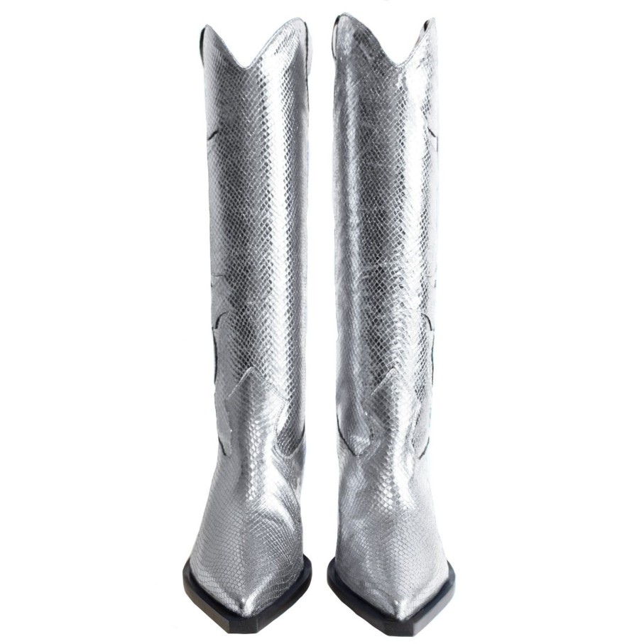 Women Annie's Ibiza x Terry de Havilland | The Silver Cowboy Boot