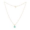 Women Annie's x Jade Jagger Jewelry | Tanit Carved Turquoise Charm Necklace, Gold Vermeil