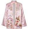 Women Annie's Archive Coats | 1960S Chinese Embroidered Pink Short Robe