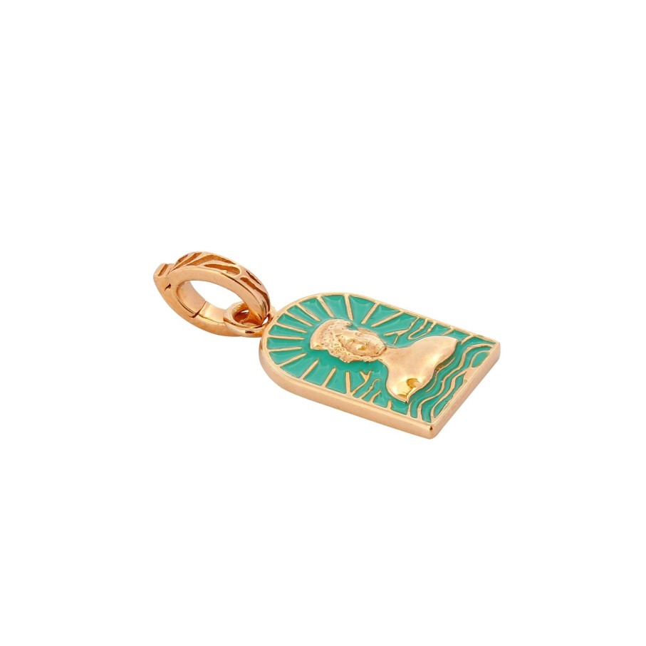 Women Annie's x Jade Jagger Jewelry | Aqua Tanit Enamel Charm, Gold Vermeil