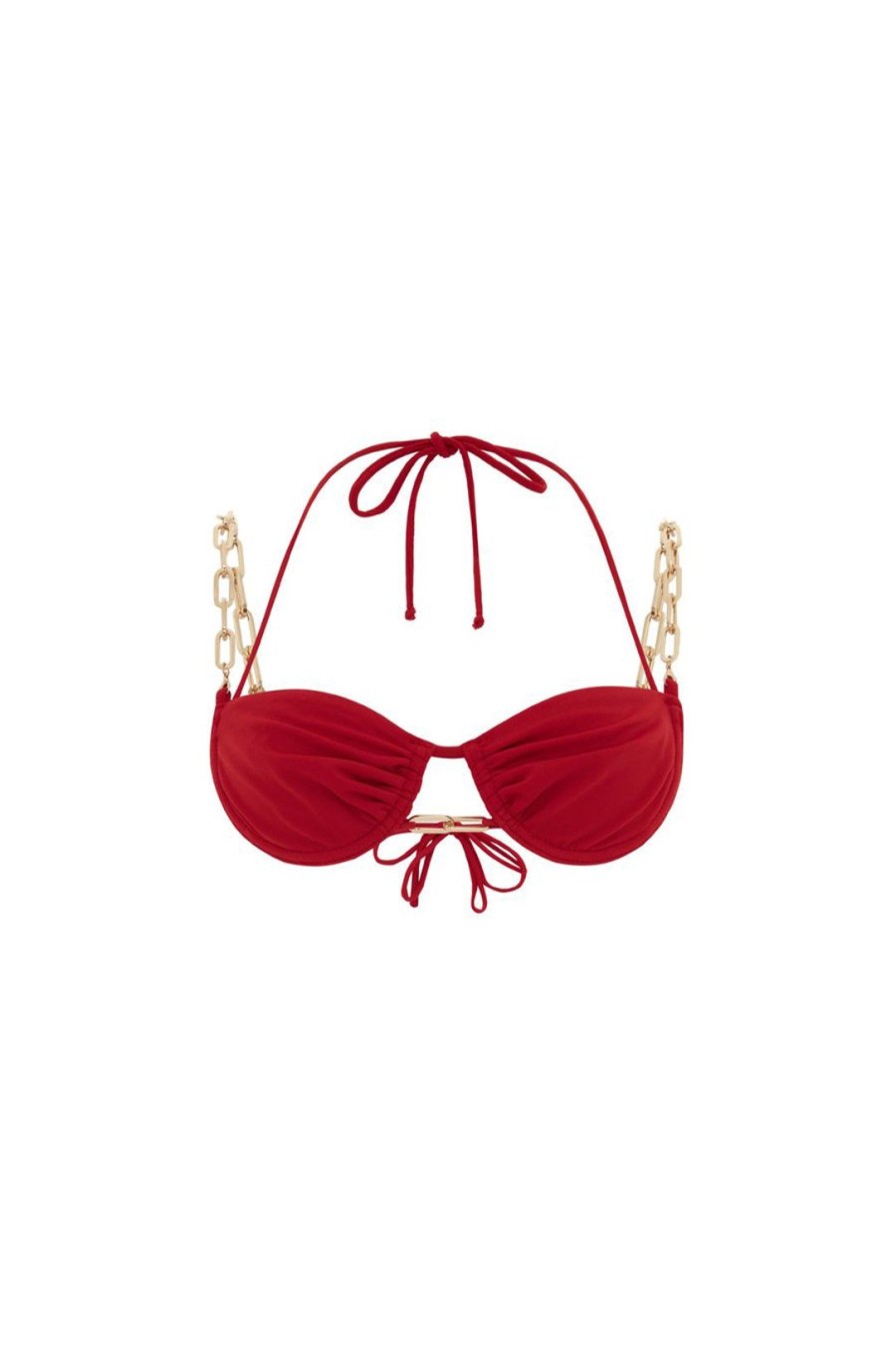 Women Dilara Findikoglu Swimwear | Belly Dance Bikini Top- Red