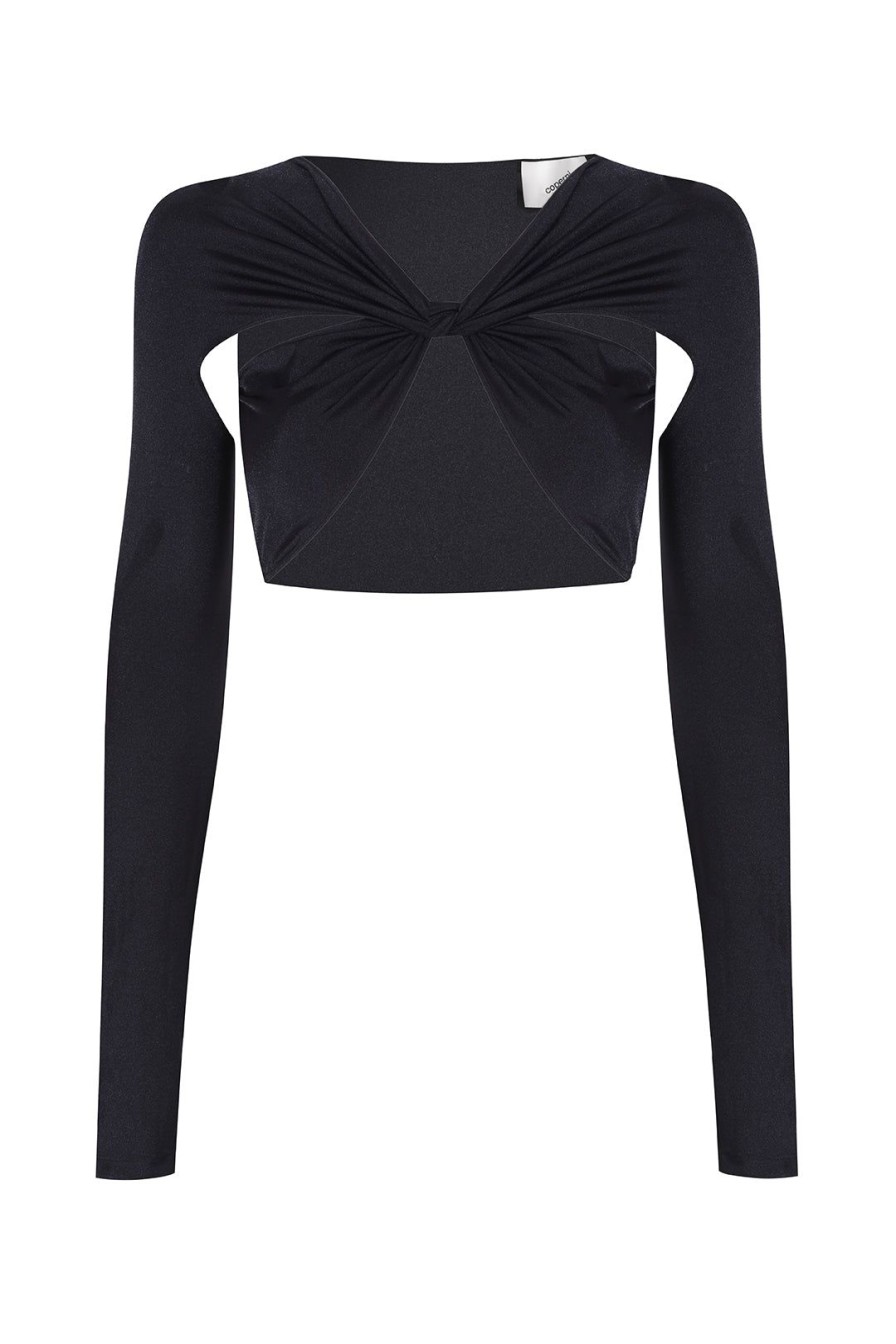 Women Coperni Tops | Cropped Draped Top